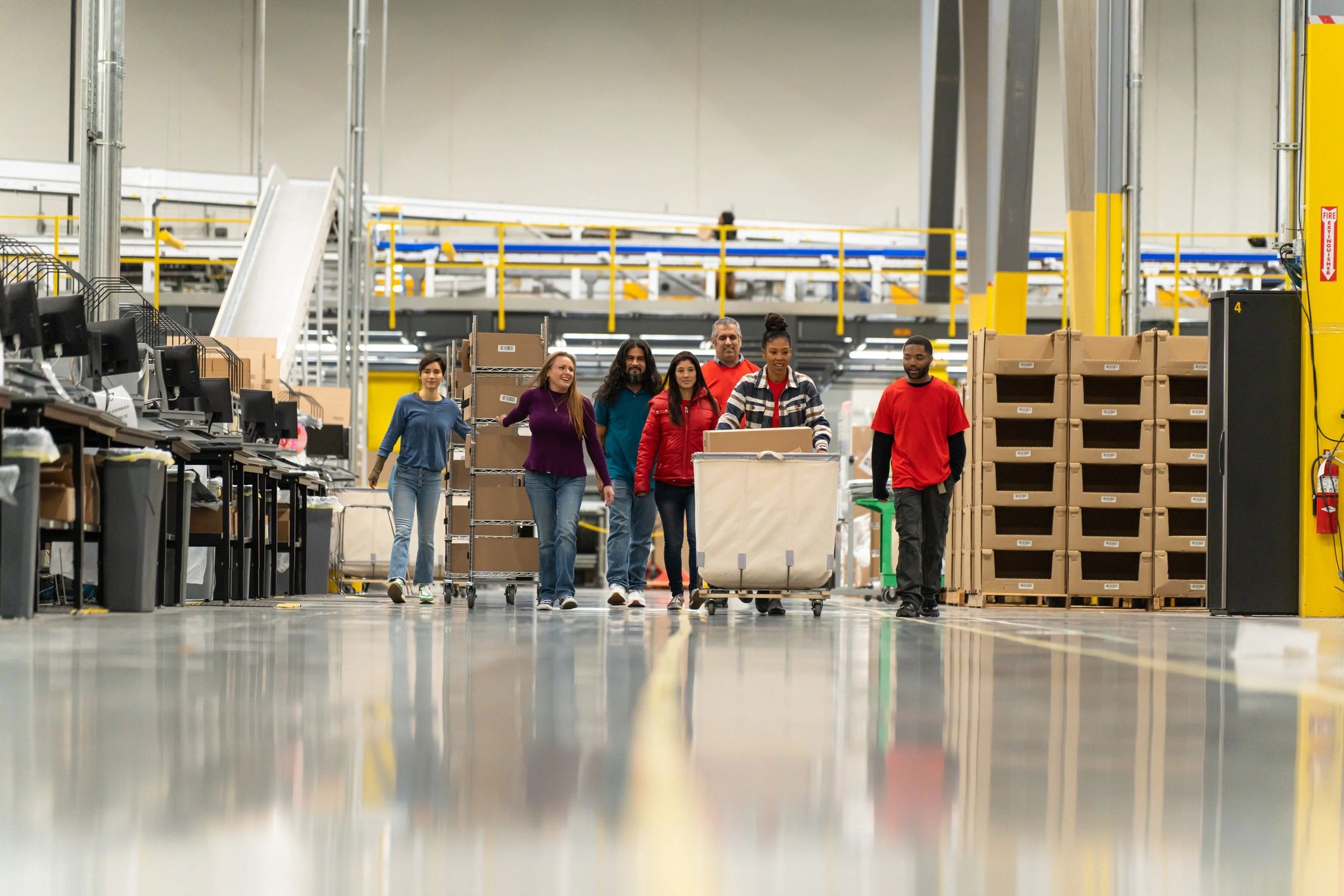 Workforce team in a fulfillment center